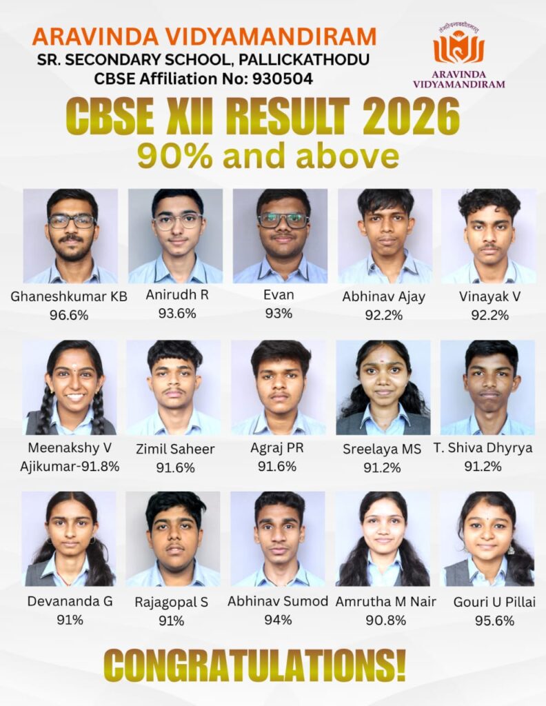 CBSE Class XII Result 2025-26 90% and Above